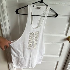 White gymshark stringer tank